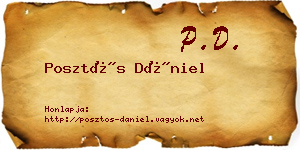 Posztós Dániel névjegykártya